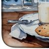 Christmas Cookies for Santa Dish Drying Mat Absorbent Dish Drying Mat Pad for Kitchen Counter Dish Drainer Mat for Countertop, 14 x 21", Multicolor
