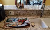 Christmas Cookies for Santa Dish Drying Mat Absorbent Dish Drying Mat Pad for Kitchen Counter Dish Drainer Mat for Countertop, 14 x 21", Multicolor