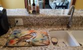 Barn Owl Dish Drying Mat Absorbent Dish Drying Mat Pad for Kitchen Counter Dish Drainer Mat for Countertop, 14 x 21", Multicolor