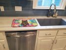 Hippie Animal Owl Dish Drying Mat Absorbent Dish Drying Mat Pad for Kitchen Counter Dish Drainer Mat for Countertop, 14 x 21", Multicolor
