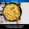 C30928 Foodi NeverStick Premium 11-Inch Wok, Hard-Anodized, Nonstick, Durable & Oven Safe to 500°F, Slate Grey