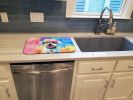 Bichon Frise Hippie Dawg Dish Drying Mat Absorbent Dish Drying Mat Pad for Kitchen Counter Dish Drainer Mat for Countertop, 14 x 21", Multicolor