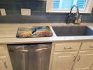 Blue Heron Dish Drying Mat Absorbent Dish Drying Mat Pad for Kitchen Counter Dish Drainer Mat for Countertop, 14 x 21", Multicolor