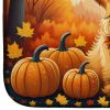 Golden Retriever Fall Dish Drying Mat Absorbent Dish Drying Mat Pad for Kitchen Counter Dish Drainer Mat for Countertop, 14 x 21", Multicolor