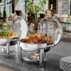 GGIU Chafing Dishes for Buffet Set: Chafers for Catering - Round Chafing Dish Buffet Set with Lids | Chafers and Buffet Warmers