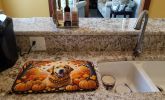 Golden Retriever Fall Dish Drying Mat Absorbent Dish Drying Mat Pad for Kitchen Counter Dish Drainer Mat for Countertop, 14 x 21", Multicolor
