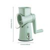 5 In 1 Rotary Cheese Grater With Handle Manual Vegetable Graters Shredder Slicer Nuts Grinder With Strong Suction Base