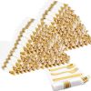 400Pcs Pre Rolled Gold Plastic Cutlery Set, 100 Pack Wrapped Plastic Silverware Set with Napkins, Spoons, Forks, Knives, Premium